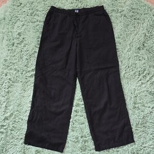 GAP Womens Pull-on Drawstring Linen Wide Leg Pants